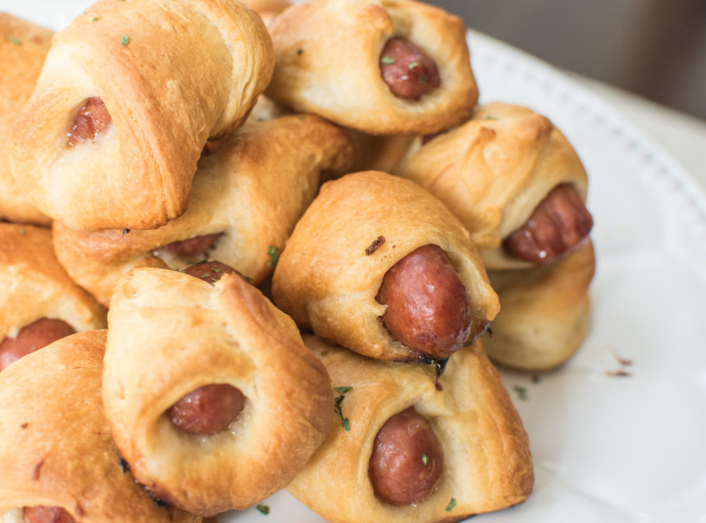 mini pigs in a blanket