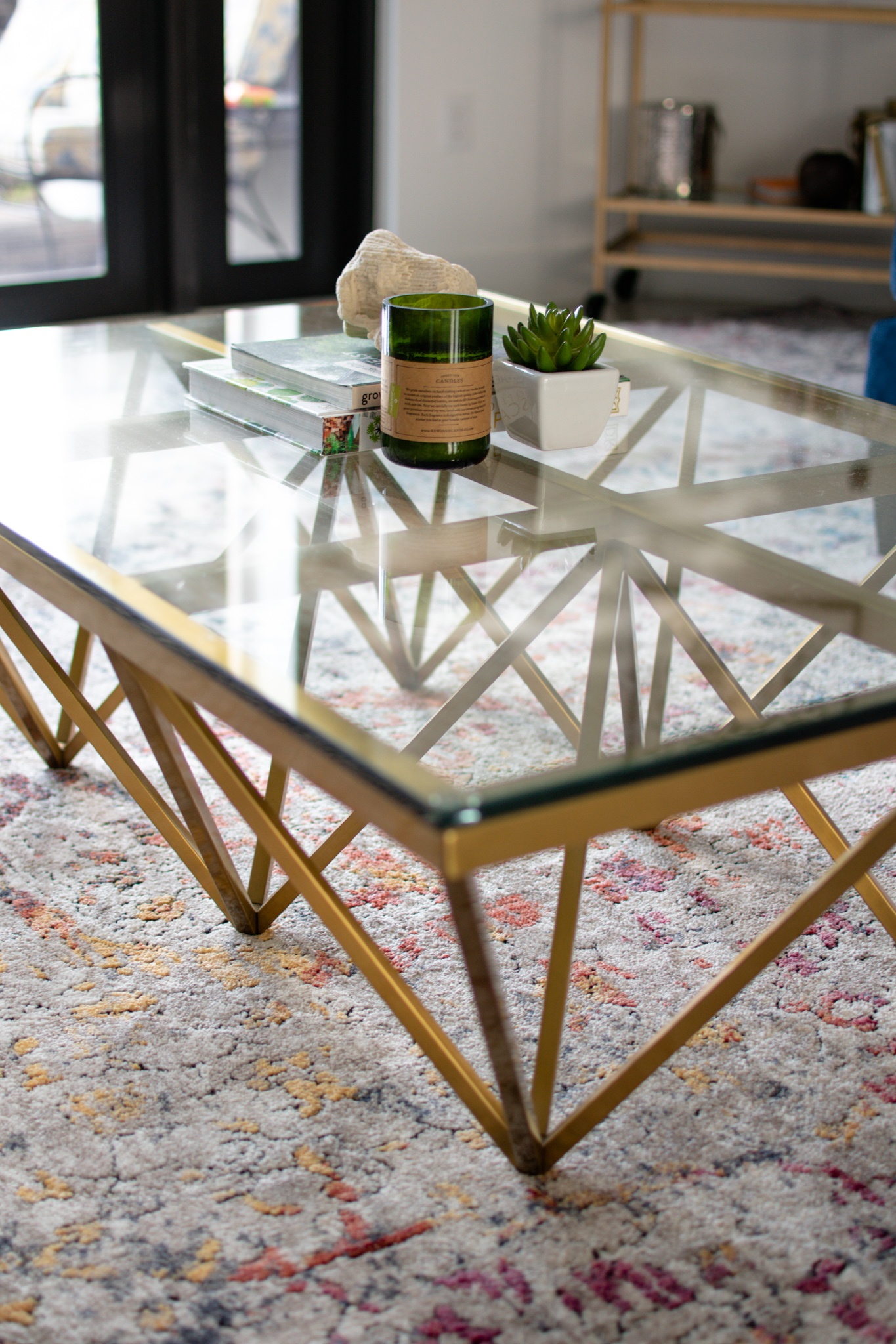 modern gold coffee table