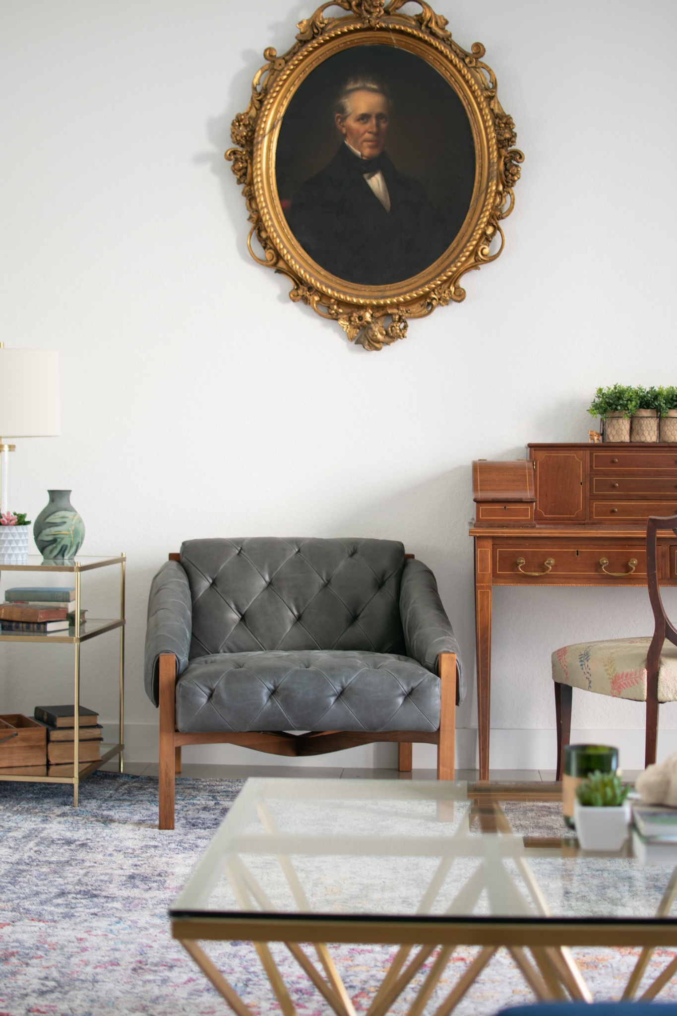 mixing antique furniture with modern